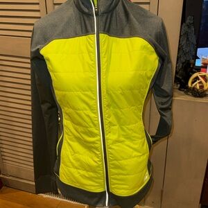 REI Women's Neon Yellow and Dark Gray Ski Jacket